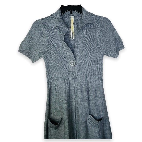 ANTHROPOLOGIE UNCLE FRANK WMNS KNIT SWEATER SLIP ON DRESS SIZE SMALL GRAY - Picture 2 of 11